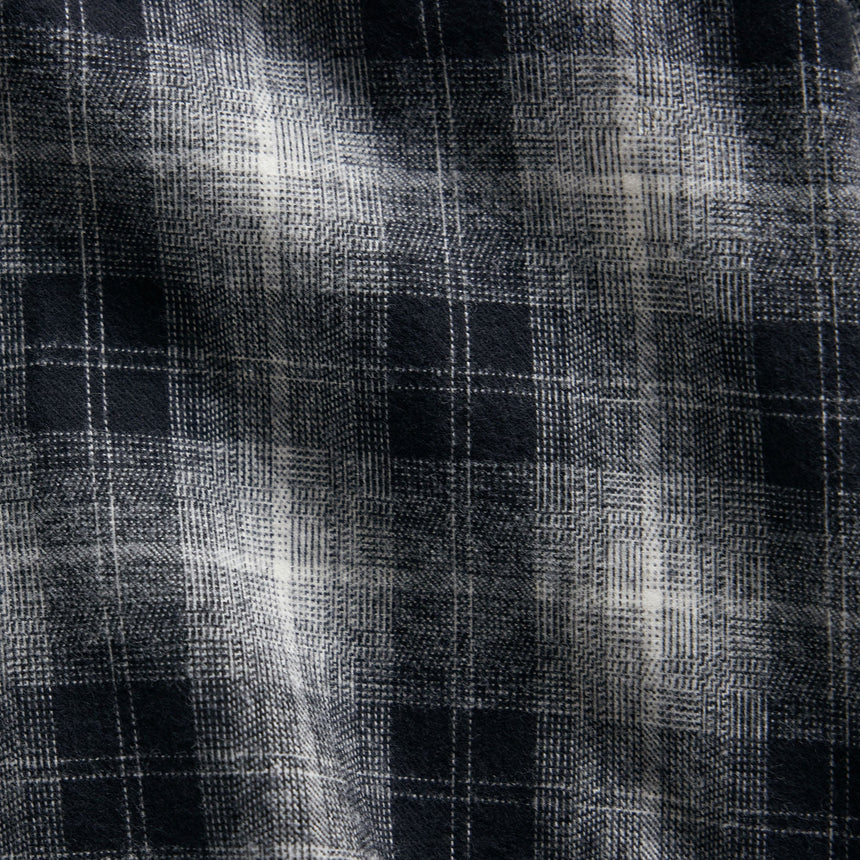 Plaid Flannel Shirt  in Black/White | James Perse Los Angeles