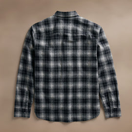 Plaid Flannel Shirt  in Black/White | James Perse Los Angeles