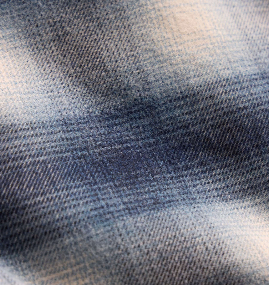 Soft Flannel Plaid Shirt - Blue Plaid
