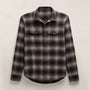 Soft Flannel Plaid Shirt in Cocoa Plaid | James Perse Los Angeles