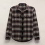 Soft Flannel Plaid Shirt in Cocoa Plaid | James Perse Los Angeles