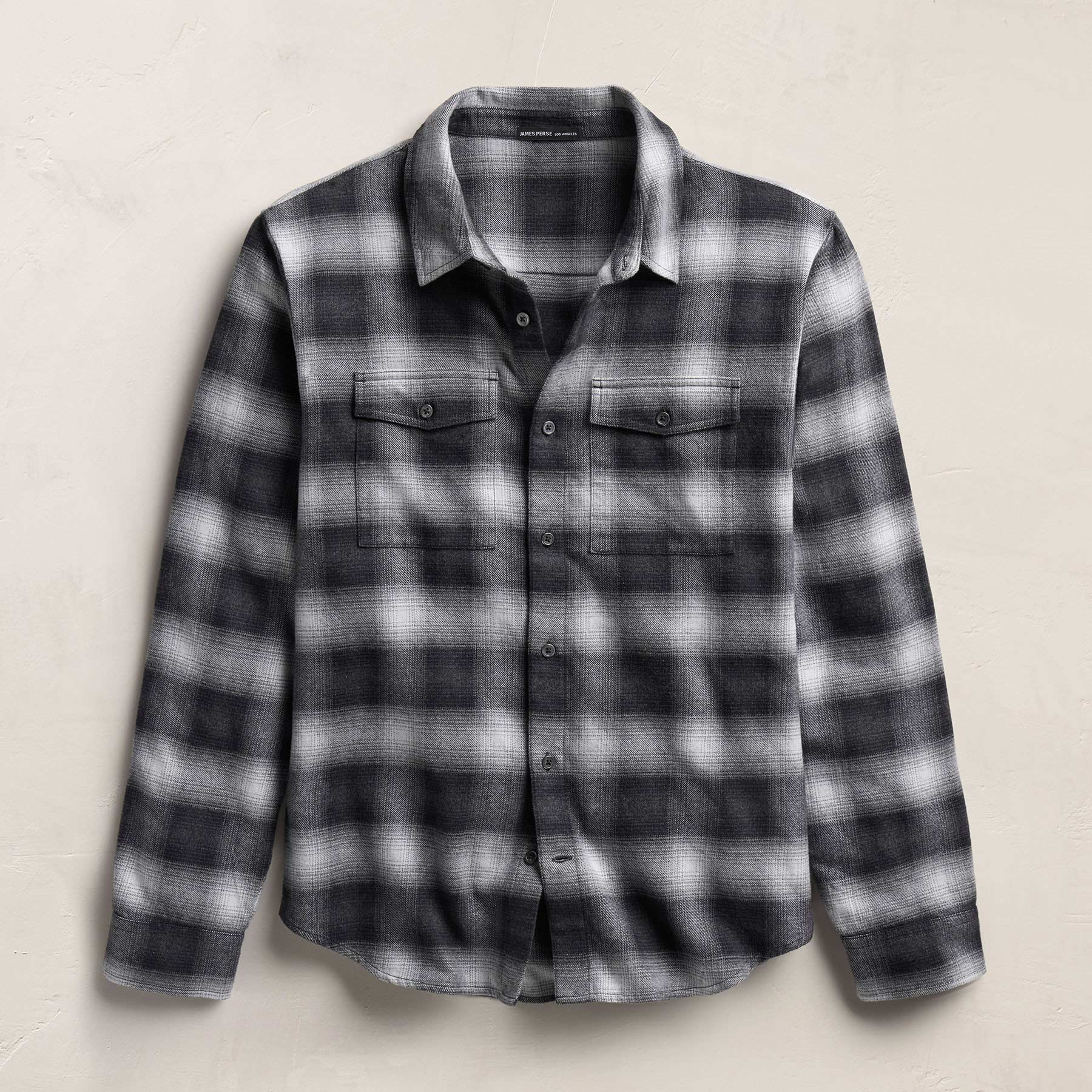Soft Flannel Plaid Shirt - Charcoal Plaid