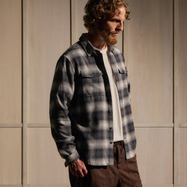 Brushed Flannel Plaid Shirt - Charcoal Plaid