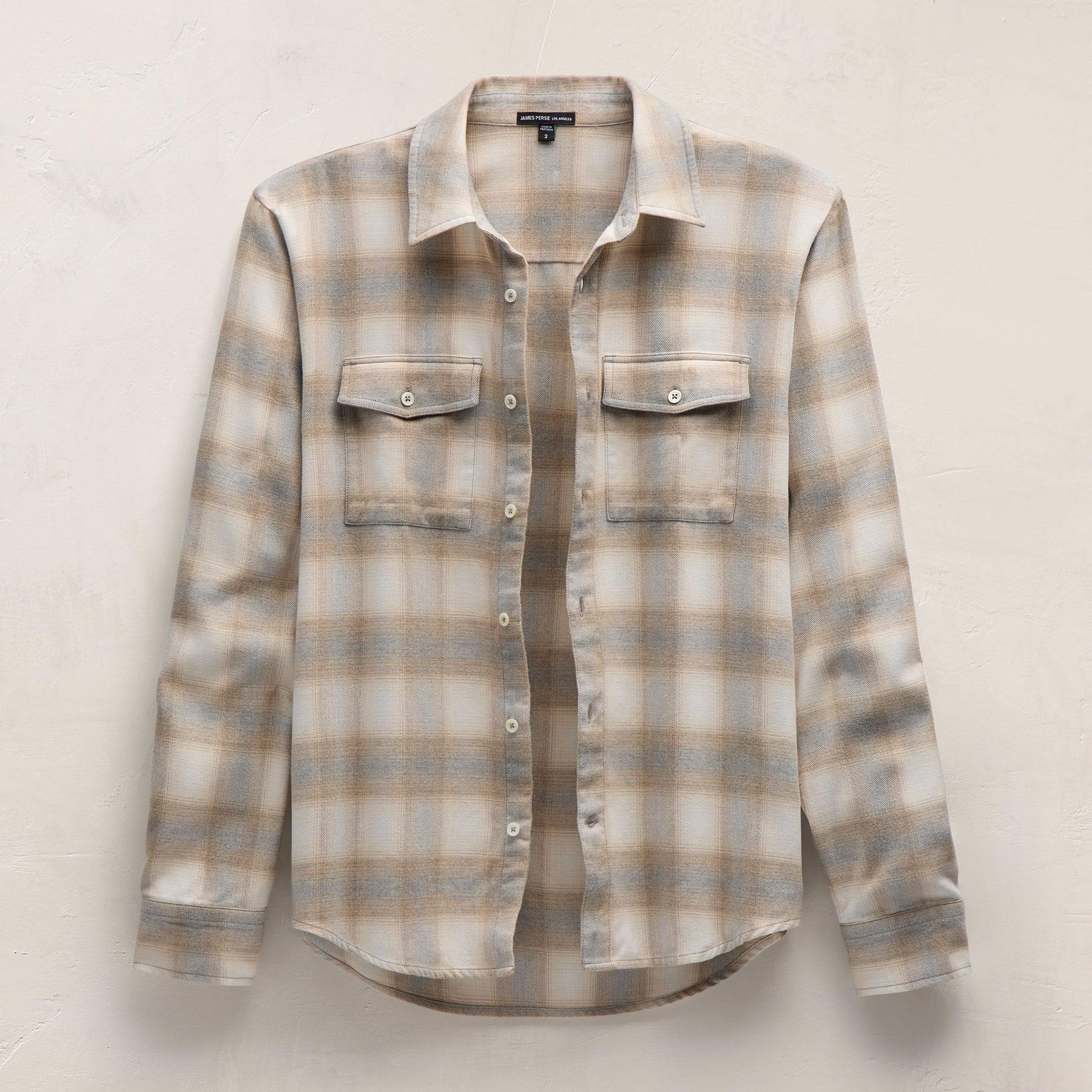 Soft Flannel Plaid Shirt from James Perse - $495