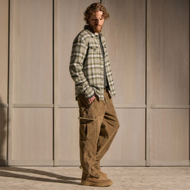 Brushed Flannel Plaid Shirt - Olive Plaid