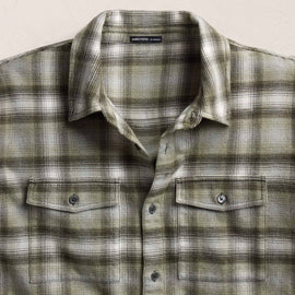 Soft Flannel Plaid Shirt - Olive Plaid