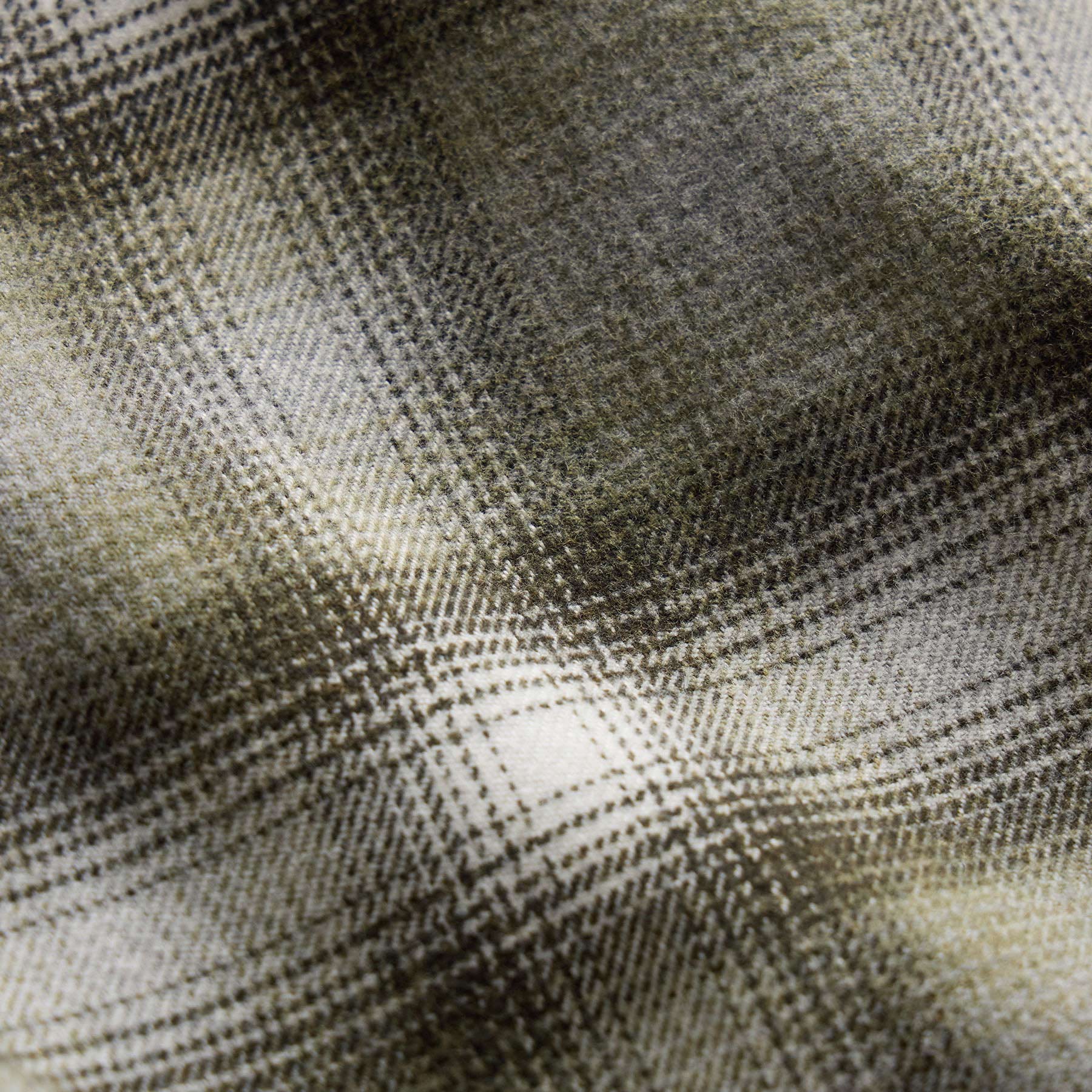 Soft Flannel Plaid Shirt - Olive Plaid