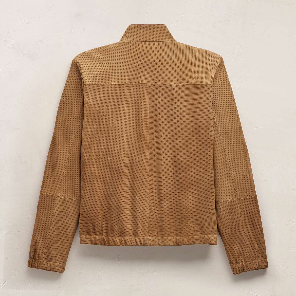 Perforated Suede Sport Jacket in Gingerbread | James Perse Los Angeles