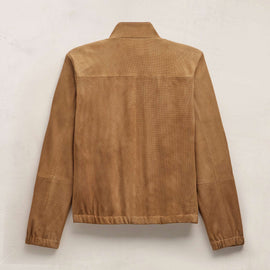 Perforated Suede Sport Jacket in Gingerbread | James Perse Los Angeles