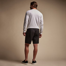 Cotton Linen Poplin Short in Black | James Perse Los Angeles