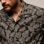 Palm Printed Shirt in Black/Stone Pigment | James Perse Los Angeles