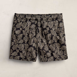 Palm Printed Short in Black/Stone Pigment | James Perse Los Angeles