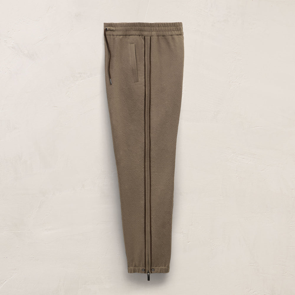 Suede Trimmed Track Pant in Caribou/ Dark Caribou | James Perse Los Angeles