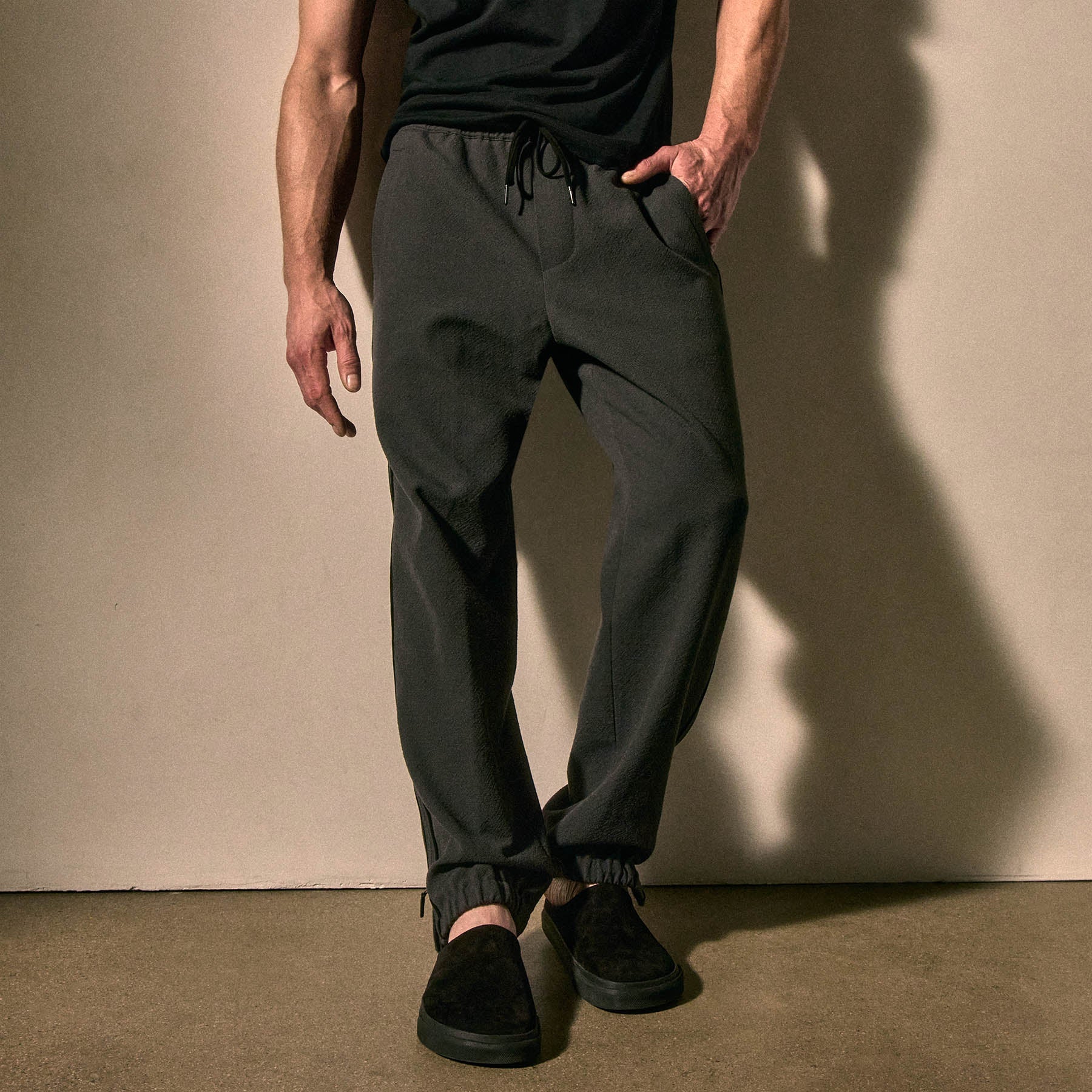 Suede Trimmed Track Pant