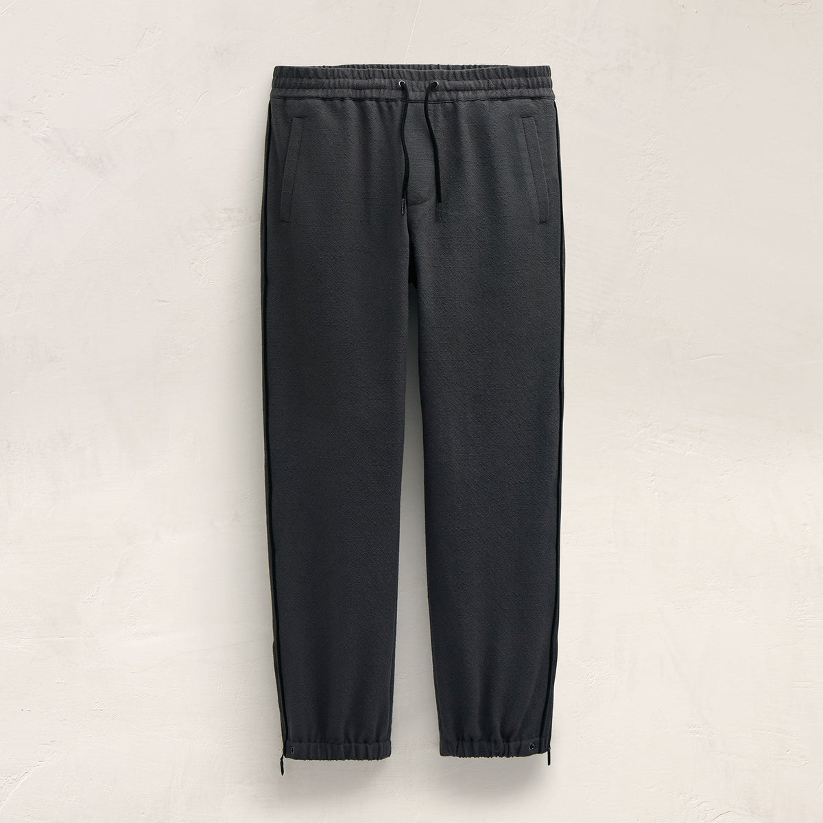 Suede Trimmed Track Pant in Charcoal/Black | James Perse Los Angeles