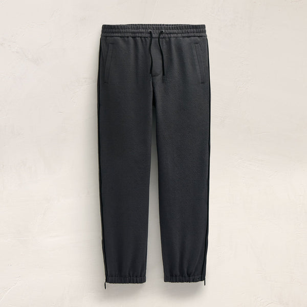 Suede Trimmed Track Pant in Charcoal/Black | James Perse Los Angeles
