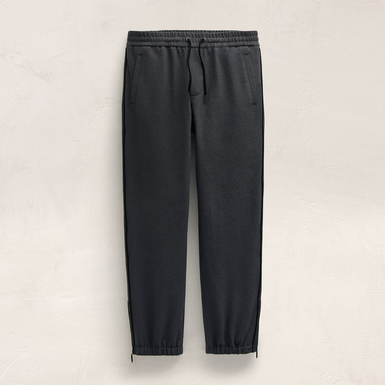 Suede Trimmed Track Pant in Charcoal/Black | James Perse Los Angeles