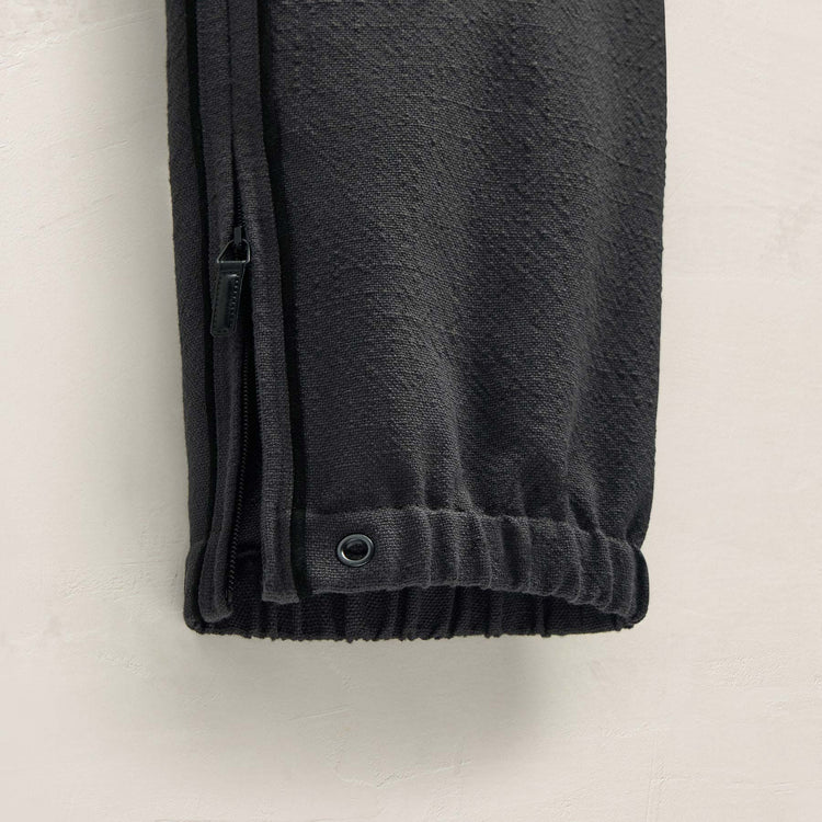 Suede Trimmed Track Pant in Charcoal/Black | James Perse Los Angeles