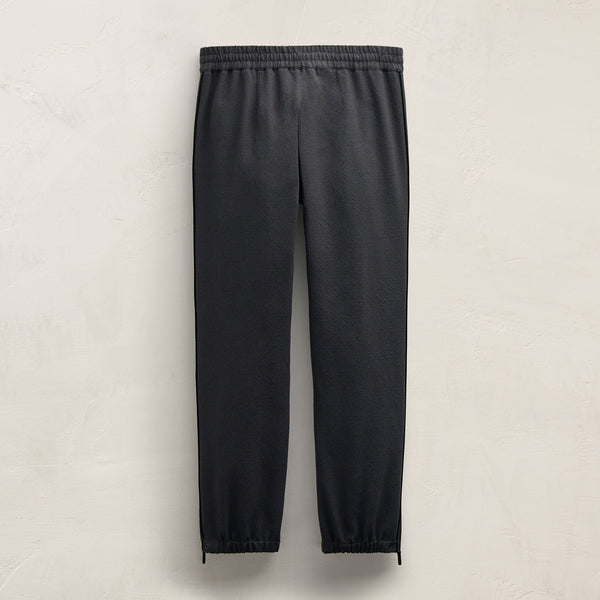 Suede Trimmed Track Pant in Charcoal/Black | James Perse Los Angeles