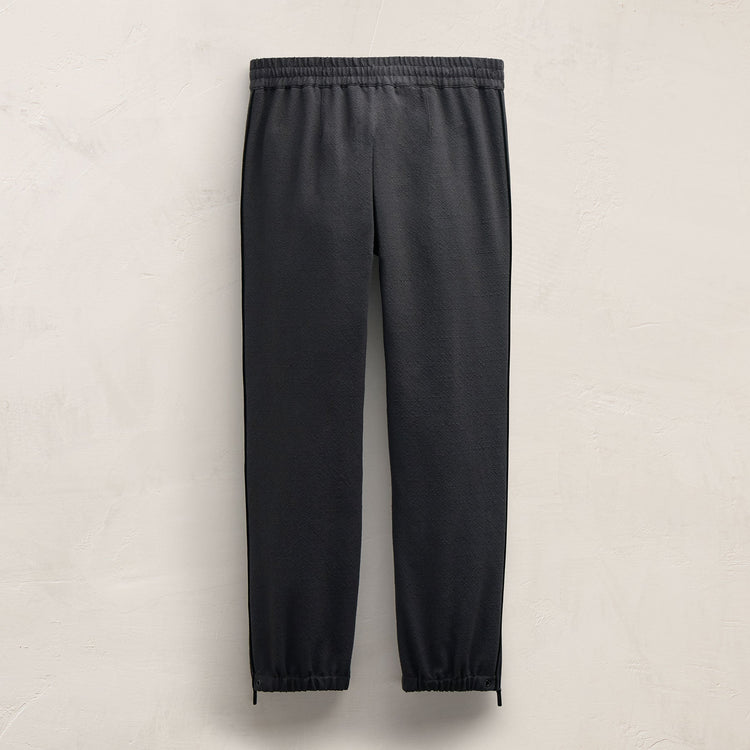 Suede Trimmed Track Pant in Charcoal/Black | James Perse Los Angeles
