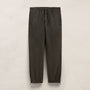 Suede Trimmed Track Pant In Dark Olive/Black | James Perse Los Angeles