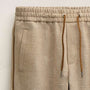 Suede Trimmed Track Pant in Natural/Tobacco | James Perse Los Angeles