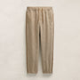 Suede Trimmed Track Pant in Natural/Tobacco | James Perse Los Angeles
