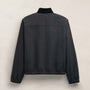 Suede Trimmed Track Jacket in Charcoal/Black | James Perse Los Angeles