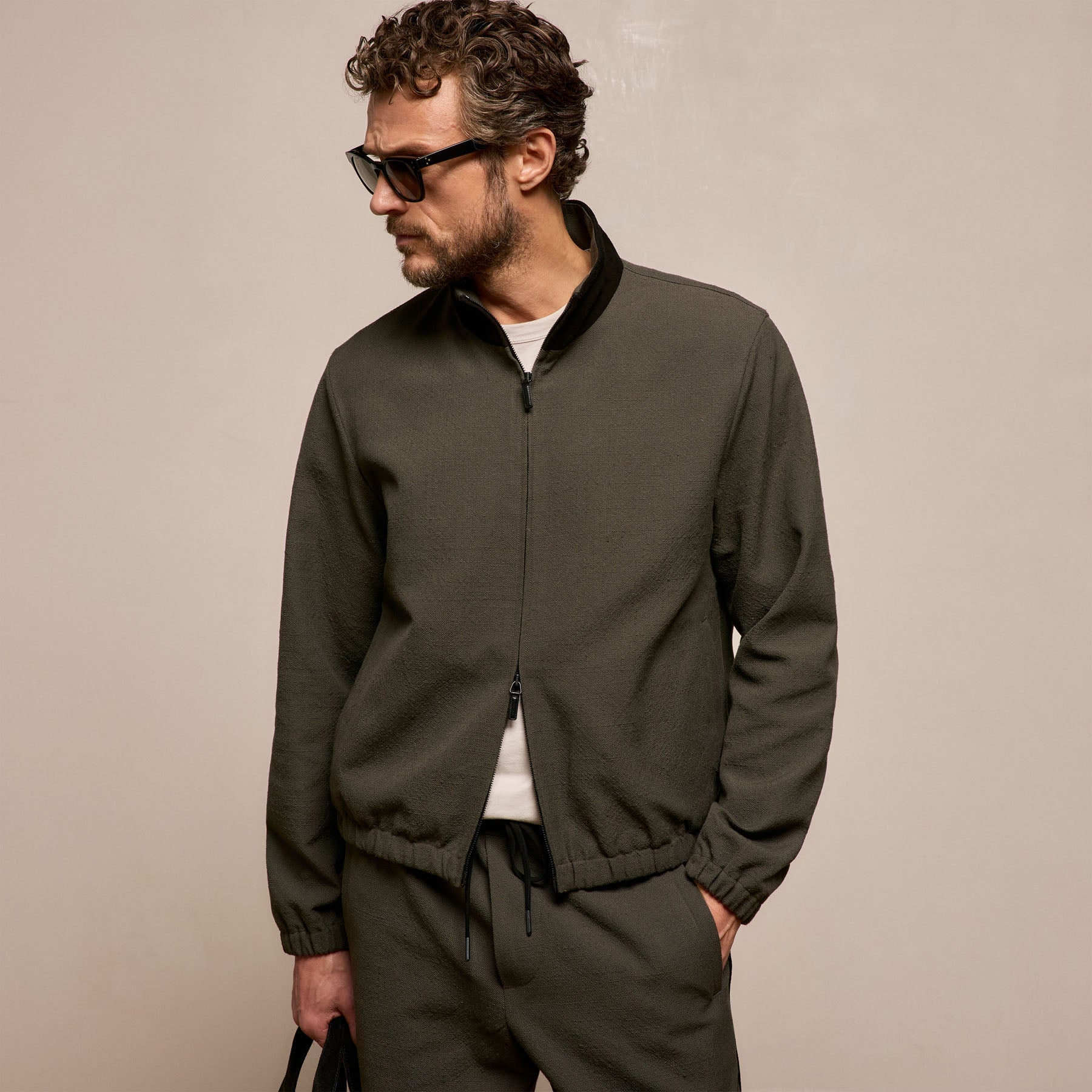 Suede Trimmed Track Jacket from James Perse - $850