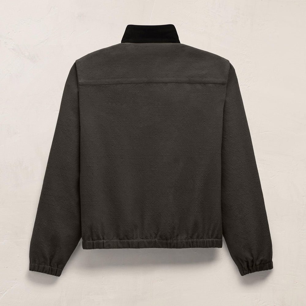 Suede Trimmed Track Pant In Dark Olive/Black | James Perse Los Angeles