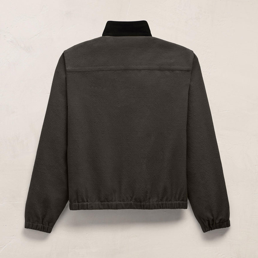 Suede Trimmed Track Pant In Dark Olive/Black | James Perse Los Angeles