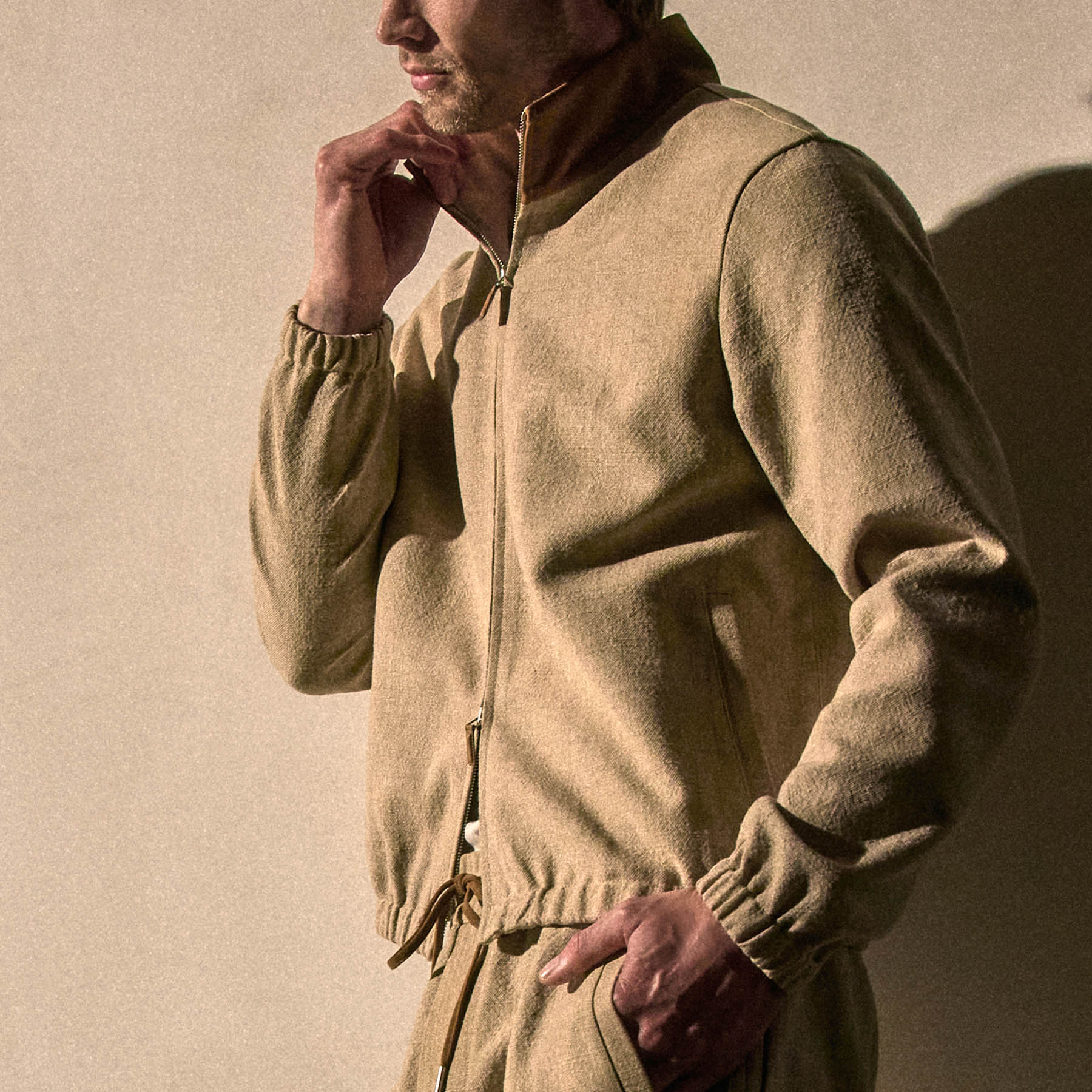 Suede Trimmed Track Jacket from James Perse - $850