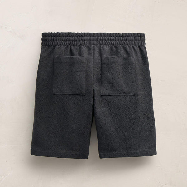 Suede Trimmed Short in Charcoal/Black | James Perse Los Angeles
