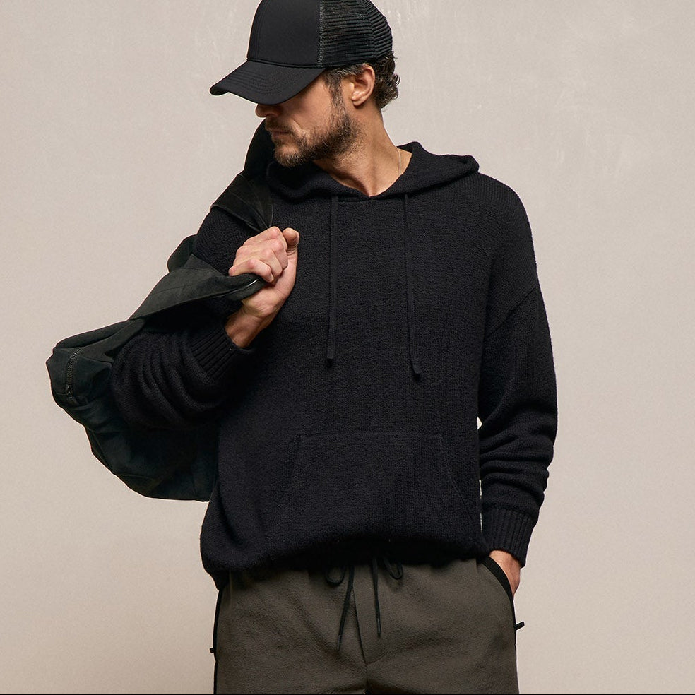 Suede Trimmed Track Short in Dark Olive/Black | James Perse Los Angeles