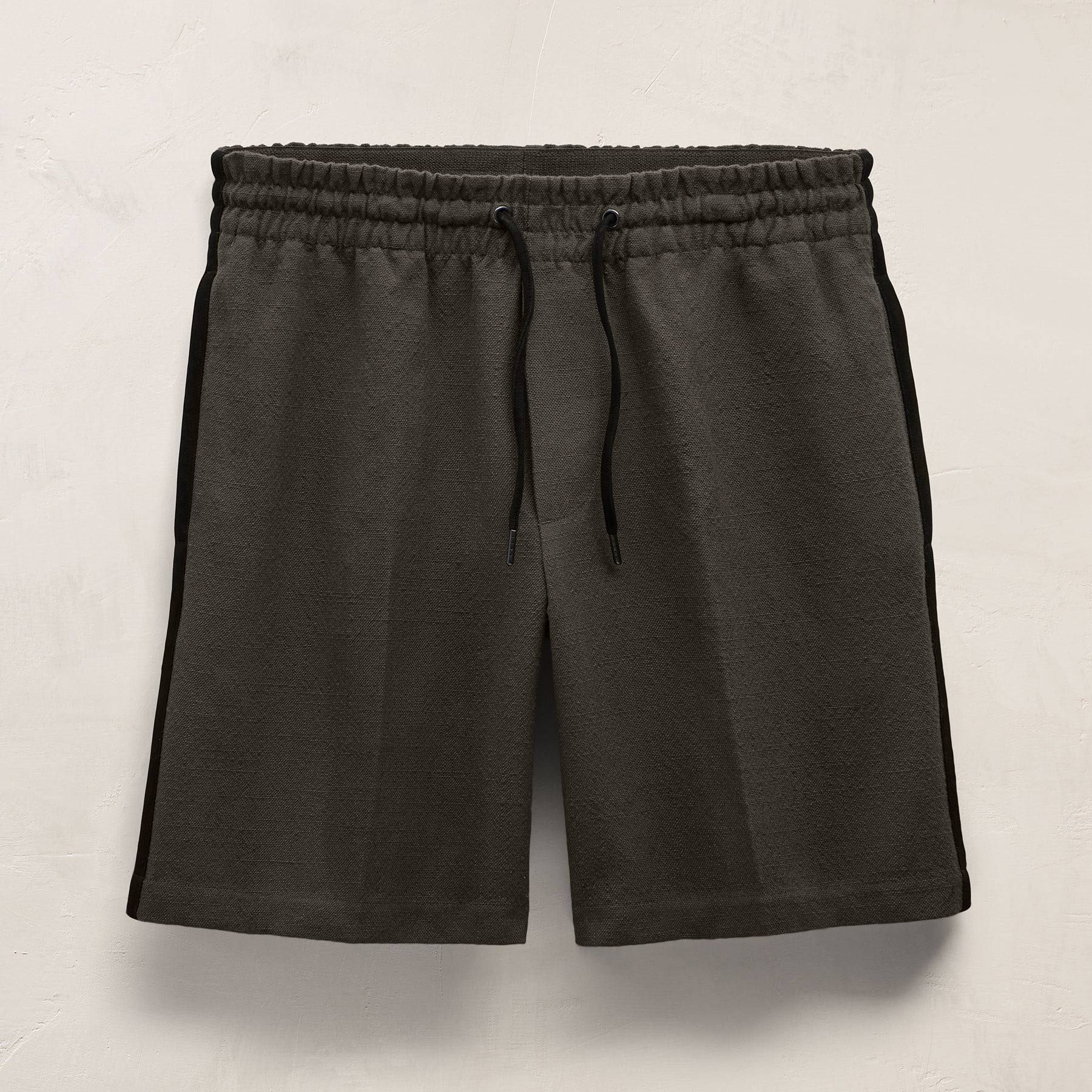 Suede Trimmed Track Pant In Dark Olive/Black | James Perse Los Angeles
