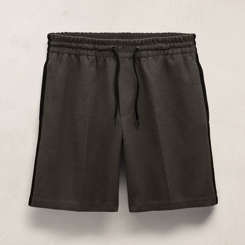 Suede Trimmed Track Pant In Dark Olive/Black | James Perse Los Angeles