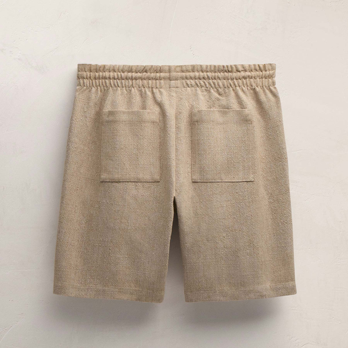 Suede Trimmed Short in Natural/Tobacco | James Perse Los Angeles