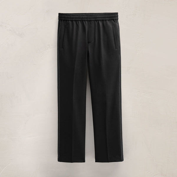 Wool Cashmere Flannel Side Piping Pant in Black | James Perse Los Angeles