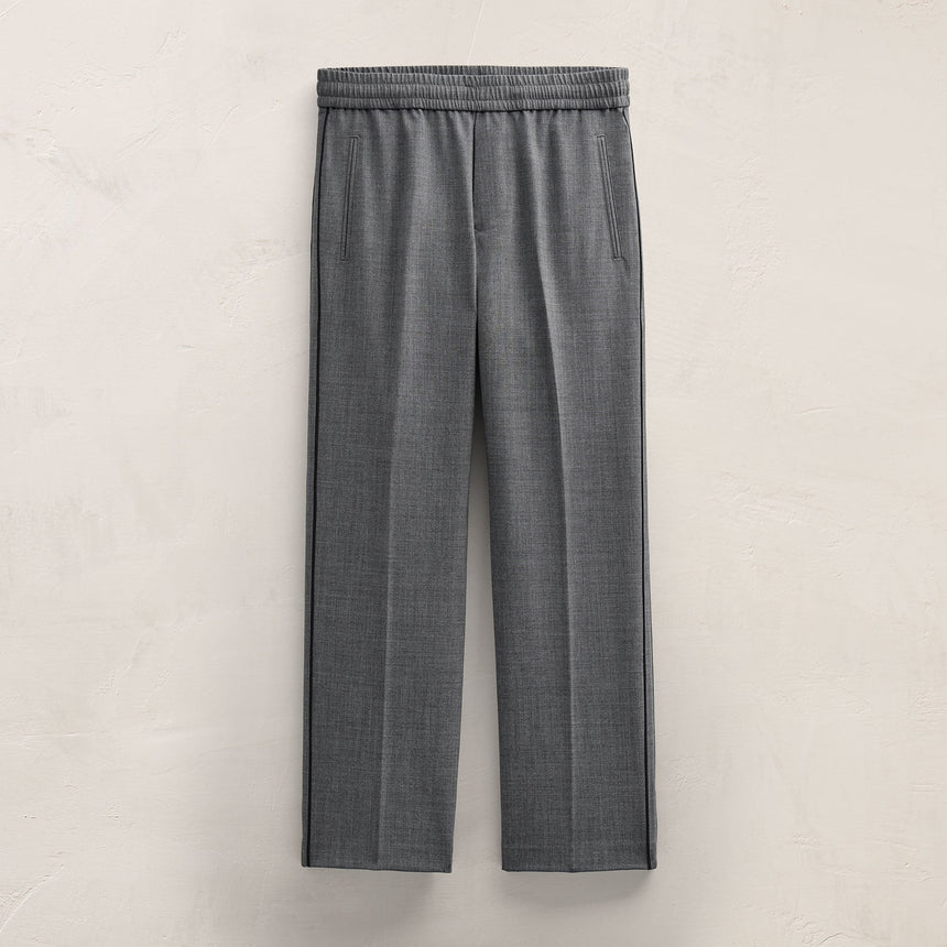 Wool Cashmere Flannel Side Piping Pant in Charcoal | James Perse Los Angeles FLAT