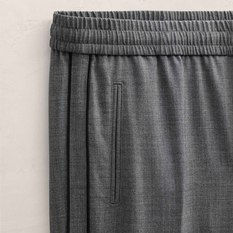 Wool Cashmere Flannel Side Piping Pant in Charcoal | James Perse Los Angeles