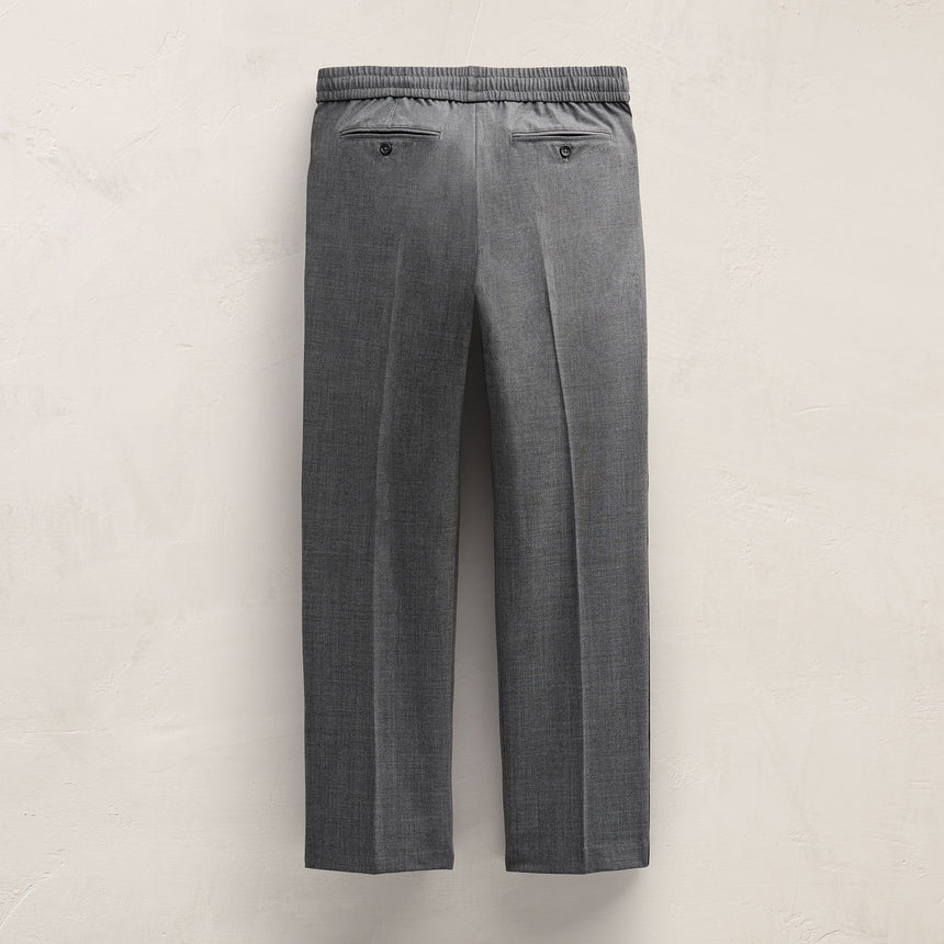 Wool Cashmere Flannel Side Piping Pant in Charcoal | James Perse Los Angeles FLAT