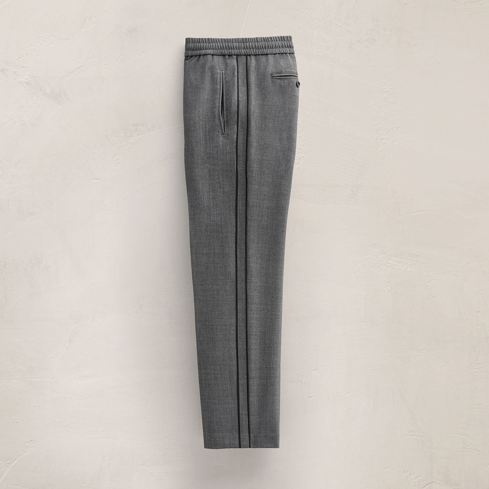 Wool Cashmere Flannel Side Piping Pant in Charcoal | James Perse Los Angeles FLAT