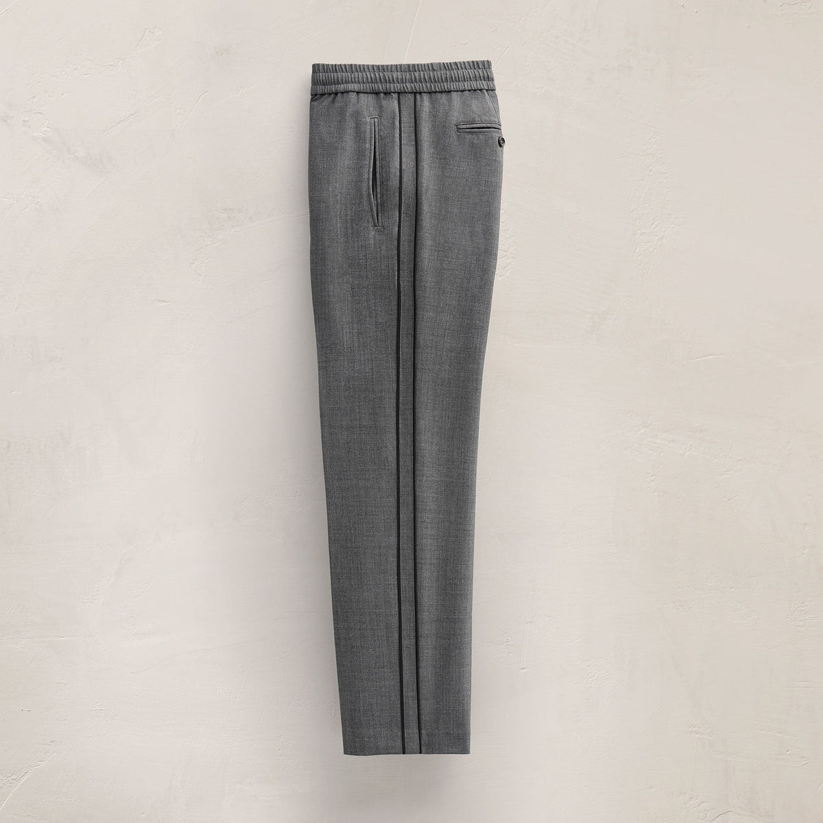 Wool Cashmere Flannel Side Piping Pant in Charcoal | James Perse Los Angeles