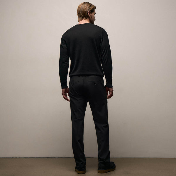 Wool Stretch Pull On Trouser in Black | James Perse Los Angeles