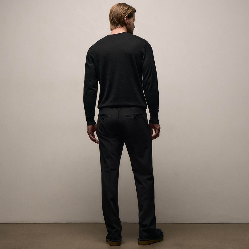 Wool Stretch Pull On Trouser in Black | James Perse Los Angeles