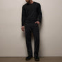 Wool Stretch Pull On Trouser in Black | James Perse Los Angeles