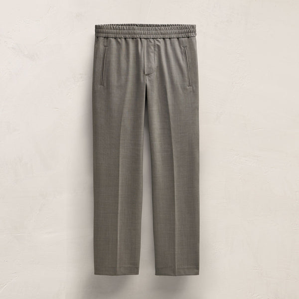 Wool Stretch Pull On Trouser in Light Olive | James Perse Los Angeles