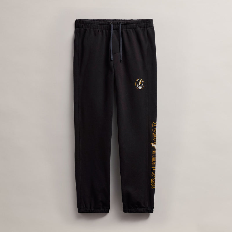 Men's Grateful Dead Fleece Sweatpant in Black/Cadmium | James Perse Los Angeles
