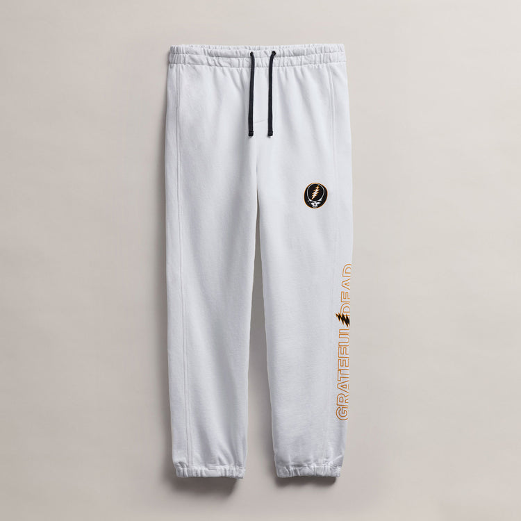 Men's Grateful Dead Fleece Sweatpant in White/Cadmium | James Perse Los Angeles