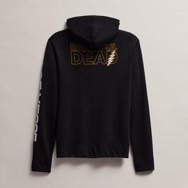 Men's Fleece Full Zip Grateful Dead in Black/Cadmium | James Perse Los Angeles